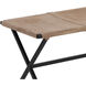 Elon Suede Light Tan Leather Bench